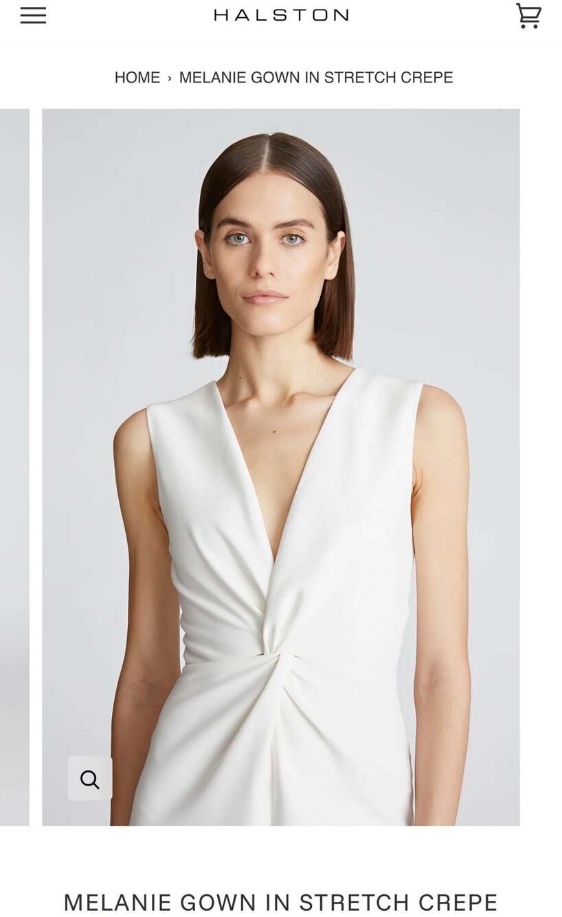 Halston Melanie Gown in Stretch Crepe - Picture 6 of 8